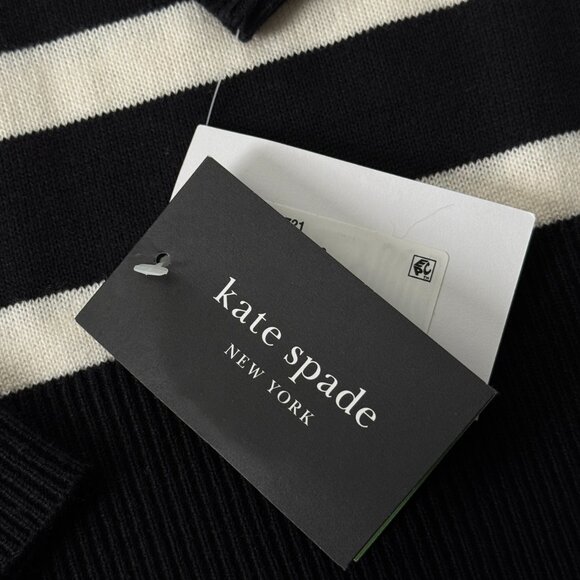 NWT KATE SPADE SOFT KNIT STRIPED CREWNECK SWEATER LOUNGE CLASSIC RESORT MED - Picture 11 of 11